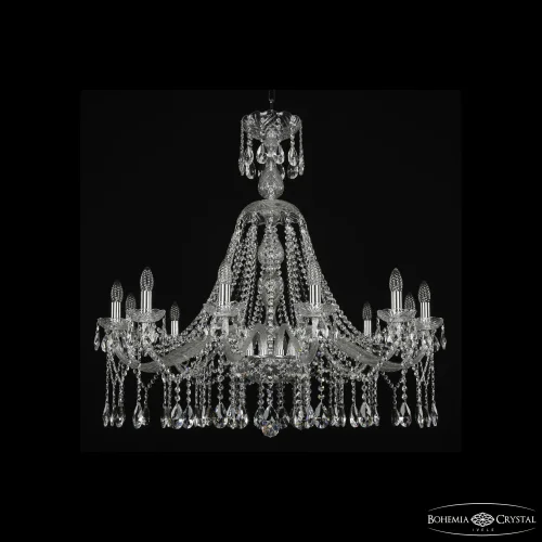 Люстра подвесная 1413/12/360/XL-100 Ni Bohemia Ivele Crystal без плафона на 12 ламп, основание никель в стиле классический sp