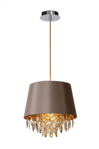 Светильник подвесной Dolti 78368/30/41 Lucide серый 1 лампа, основание хром в стиле современный 