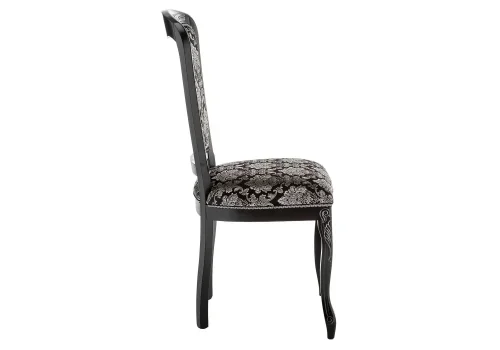 Деревянный стул Клето патина серебро / черный 309305 Woodville, чёрный/ткань, ножки/массив бука дерево/чёрный, размеры - ****500*540 фото 3