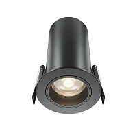 Светильник точечный Focus Led DL125-L12-4K-B Maytoni чёрный на 1 лампу, основание чёрное в стиле современный хай-тек круглый