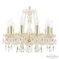 Люстра подвесная 116/10/141 G Bohemia Ivele Crystal без плафона на 10 ламп, основание золотое прозрачное в стиле классический sp