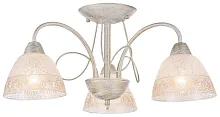 Люстра потолочная 352-007-03 Velante прозрачная на 3 лампы, основание бежевое в стиле классический 