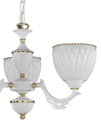 Люстра подвесная L 9651/3 Reccagni Angelo белая на 3 лампы, основание белое в стиле классический  фото 2