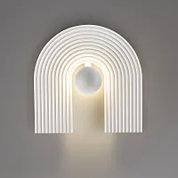 Бра ЛЕД Sun Gate 7197/6WL Odeon Light белый на 1 лампу, основание белое в стиле хай-тек Бра ЛЕД Sun Gate 7197/6WL Odeon Light белый на 1 лампу, основание белое в стиле хай-тек