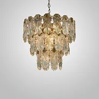 Люстра подвесная VANESSA L11 194219-23 ImperiumLoft прозрачная на 11 ламп, основание бронзовое в стиле современный 