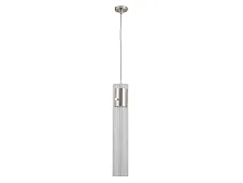 Светильник подвесной 7271/S nickel Newport прозрачный 1 лампа, основание никель в стиле американский современный классический трубочки