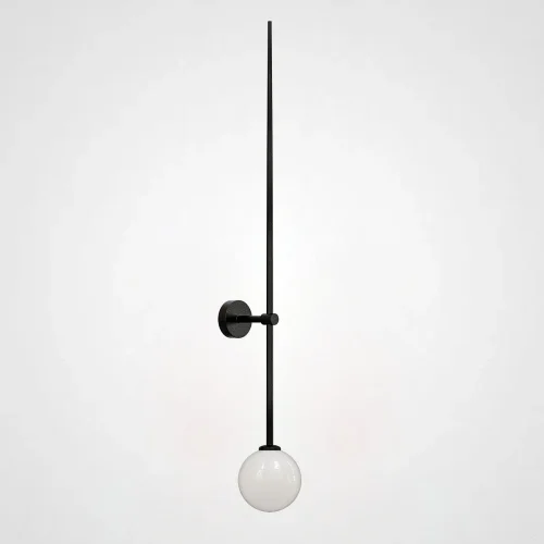 Настенный светильник LINES Ball 100 Black 140827-26 ImperiumLoft белый на 1 лампа, основание золотое в стиле минимализм 