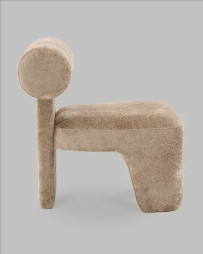 Кресло лаунж Voma, мокка УТ000041679 Stool Group, мокка/велюр, ножки/ткань/бежевый, размеры - *****мм фото 3