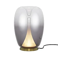 Настольная лампа LED Splash MOD282TL-L15G3K Maytoni чёрная серая 1 лампа, основание золотое металл в стиле модерн 