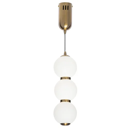 Светильник подвесной LED Балу CL207033 Citilux белый 1 лампа, основание бронзовое в стиле современный молекула шар фото 3