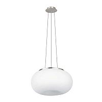 Светильник подвесной OPTICA 86814 Eglo белый 2 лампы, основание никель серое в стиле модерн 