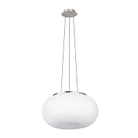 Светильник подвесной OPTICA 86814 Eglo белый 2 лампы, основание серое никель в стиле современный 