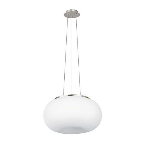 Светильник подвесной OPTICA 86814 Eglo белый 2 лампы, основание серое никель в стиле современный 