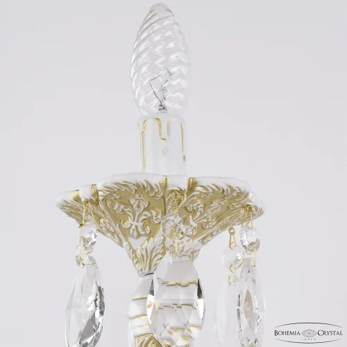 Настольная лампа AL78100L/1-38 WMG Bohemia Ivele Crystal без плафона 1 лампа, основание золотое патина белое металл в стиле классический sp фото 2