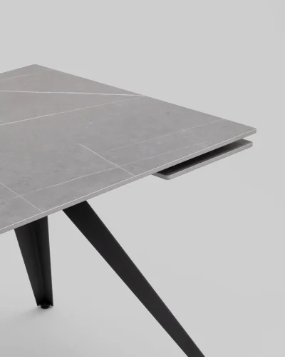 Стол Лоуренс 120-180/80/76, столешница керамика Armani Grey, подстолье металл УТ000040569 Stool Group столешница серая из керамика фото 5