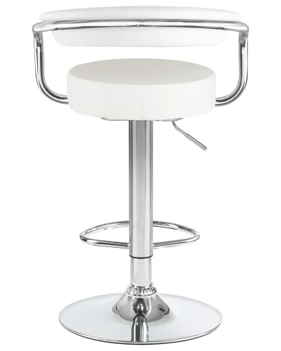 Стул барный набор 2 шт. SET-2 5013-LM MARTA, цвет сиденья белый, цвет основания хром Dobrin, /экокожа, ножки/металл/хром, размеры - 830*1040***520*490 фото 6