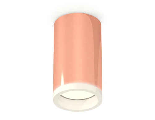 Светильник накладной Techno spot XS6326020 Ambrella light золотой розовый 1 лампа, основание золотое розовое в стиле современный круглый