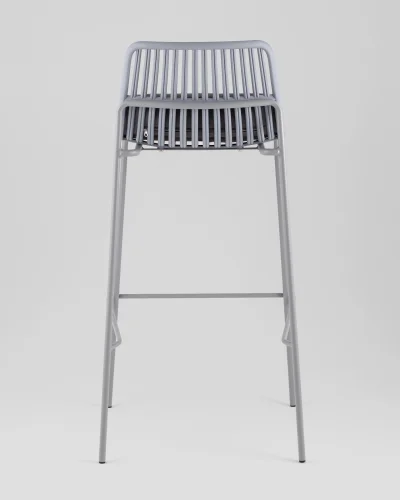 Стул барный Louran с подушкой, серый УТ000040187 Stool Group, серый/экокожа, ножки/металл/серый, размеры - ***** фото 4