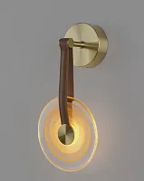 Бра LED Orbique V11682-WL Moderli прозрачный на 1 лампу, основание золотое в стиле современный 