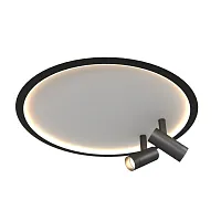 Светильник потолочный LED 0822CL-74BK Milosh Tendence чёрный на 1 лампу, основание чёрное в стиле хай-тек современный 
