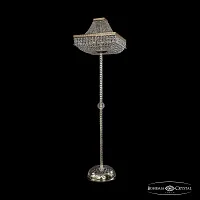 Торшер 19012T3/H/45IV-172 G Bohemia Ivele Crystal sp прозрачный 8 ламп, основание золотое в стиле классика
