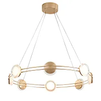 Люстра подвесная LED Yo-yo 4334-8P Favourite прозрачная на 8 ламп, основание золотое в стиле современный кольца