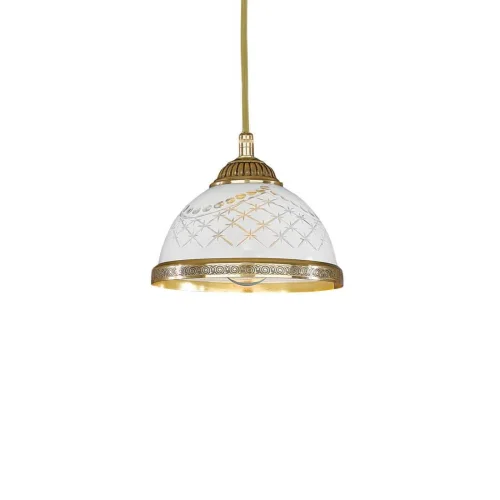 Светильник подвесной L 7102/16 Reccagni Angelo белый 1 лампа, основание золотое в стиле классический  фото 3