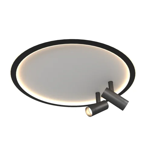 Светильник потолочный LED 0822CL-74BK Milosh Tendence чёрный на 1 лампу, основание чёрное в стиле хай-тек современный 