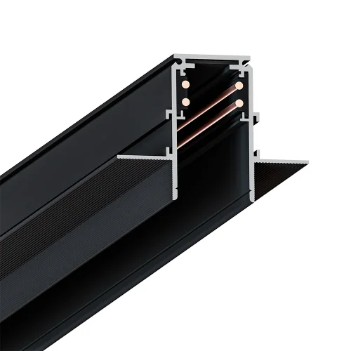 Шинопровод магнитный встраиваемый 2м Linea-Accessories A472206 Arte Lamp чёрный в стиле современный для светильников серии Linea-Accessories linea магнитная шинопровод встраиваемый