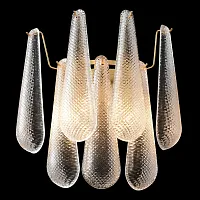 Бра FONTAIN AP2 GOLD Crystal Lux прозрачный на 2 лампы, основание золотое в стиле современный 