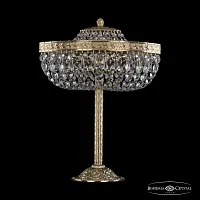 Настольная лампа 19013L6/35IV G Bohemia Ivele Crystal прозрачная 2 лампы, основание золотое металл в стиле классический sp