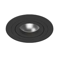 Светильник точечный Intero 16 Round i61707 Lightstar чёрный 1 лампа, основание чёрное в стиле хай-тек современный 