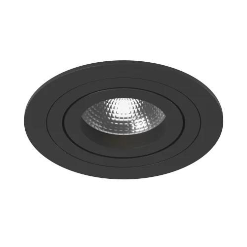 Светильник точечный Intero 16 Round i61707 Lightstar чёрный 1 лампа, основание чёрное в стиле хай-тек современный 