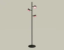 Торшер XB9816251 Ambrella light розовый чёрный на 3 лампы, основание чёрное в стиле современный хай-тек Торшер XB9816251 Ambrella light розовый чёрный на 3 лампы, основание чёрное в стиле современный хай-тек