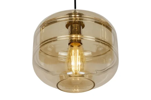 Светильник подвесной Like AP9035-1 COG iLamp янтарный 1 лампа, основание хром в стиле современный лофт выдувное фото 3