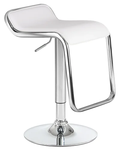 Стул барный набор 2 шт. SET-2 3021-LM CRACK, цвет сиденья белый, цвет основания хром Dobrin, /экокожа, ножки/металл/хром, размеры - 680*890***385*480 фото 3