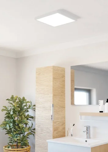 Светильник потолочный LED Fueva 901337 Eglo белый на 1 лампу, основание белое в стиле современный квадратный фото 2 Светильник потолочный LED Fueva 901337 Eglo белый на 1 лампу, основание белое в стиле современный квадратный фото 2