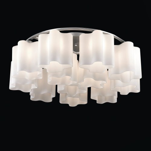 Люстра потолочная Onde SL116.052.12 ST-Luce белая на 12 ламп, основание серебряное в стиле современный 