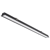 Светильник потолочный LED встраиваемый Iter 358821 Novotech чёрный 1 лампа, основание чёрное в стиле минимализм современный линейный