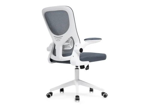Компьютерное кресло Konfi dark gray / white 15328 Woodville, серый/сетка ткань, ножки/металл/белый, размеры - *1110***600*660 фото 5