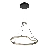 Светильник подвесной LED Taylor LSP-7235 Lussole серый 1 лампа, основание чёрное в стиле минимализм хай-тек современный кольца