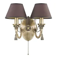 Бра Roma Abazur ROM-K-2(P/A) Kutek коричневый 2 лампы, основание бронзовое в стиле классический 