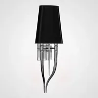 Настенный светильник Crystal Light Brunilde Ipe Cavalli H92 Silver/Black 189870-22 ImperiumLoft чёрный 2 лампы, основание серебряное в стиле современный 