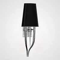 Настенный светильник Crystal Light Brunilde Ipe Cavalli H92 Silver/Black 189870-22 ImperiumLoft чёрный на 2 лампы, основание серебряное в стиле современный 