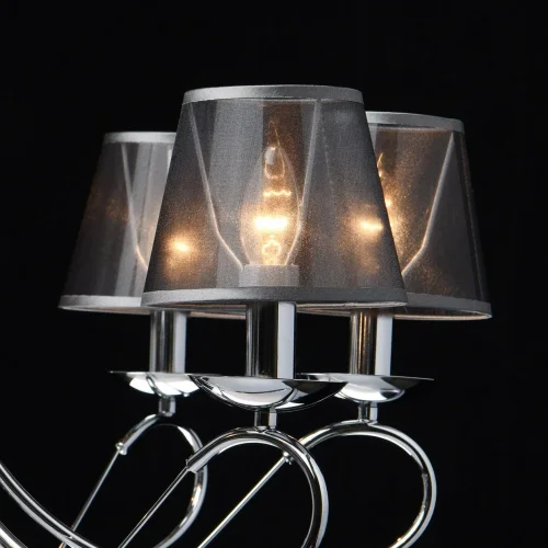Люстра подвесная Федерика 684012108 MW-Light чёрная на 8 ламп, основание хром в стиле классический  фото 5