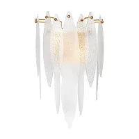 Бра Lucrecia FR5217WL-02FG Freya прозрачный 2 лампы, основание золотое в стиле модерн 