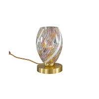 Настольная лампа P 10034/1 Reccagni Angelo разноцветная прозрачная 1 лампа, основание матовое золото металл в стиле классический современный 