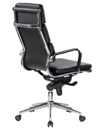 Офисное кресло для руководителей 103F-LMR ARNOLD, цвет чёрный Dobrin, чёрный/экокожа, ножки/металл/хром, размеры - 1130*1180***670*670 фото 4