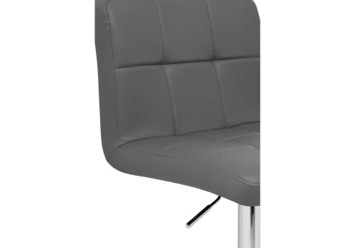 Барный стул Paskal gray / chrome 15499 Woodville, серый/экокожа, ножки/металл/хром, размеры - *1090***430*530 фото 6