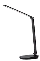 Настольная лампа офисная LED Aldwin 24610/08/30 Lucide белая на 1 лампу, основание чёрное полимер в стиле современный 
